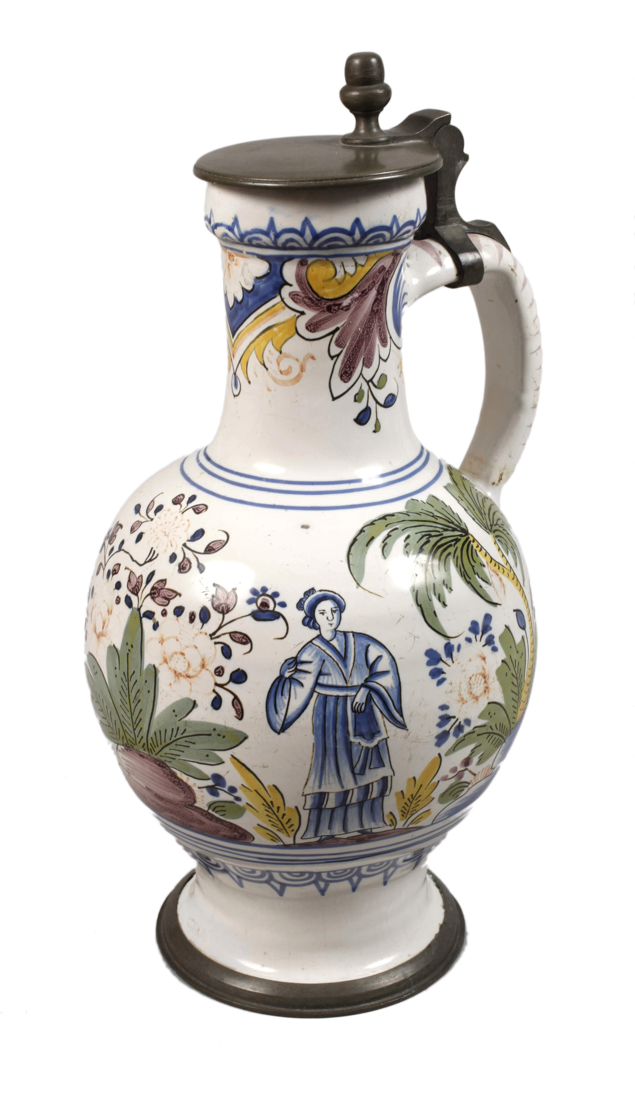 Erfurter Fayencekrug mit Chinoiserie