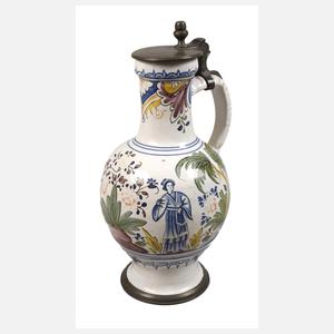 Erfurter Fayencekrug mit Chinoiserie