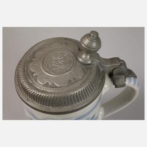 Vier Fayencewalzenkrüge