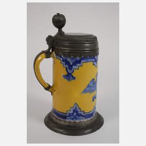 Übergroßer Berliner Fayencewalzenkrug
