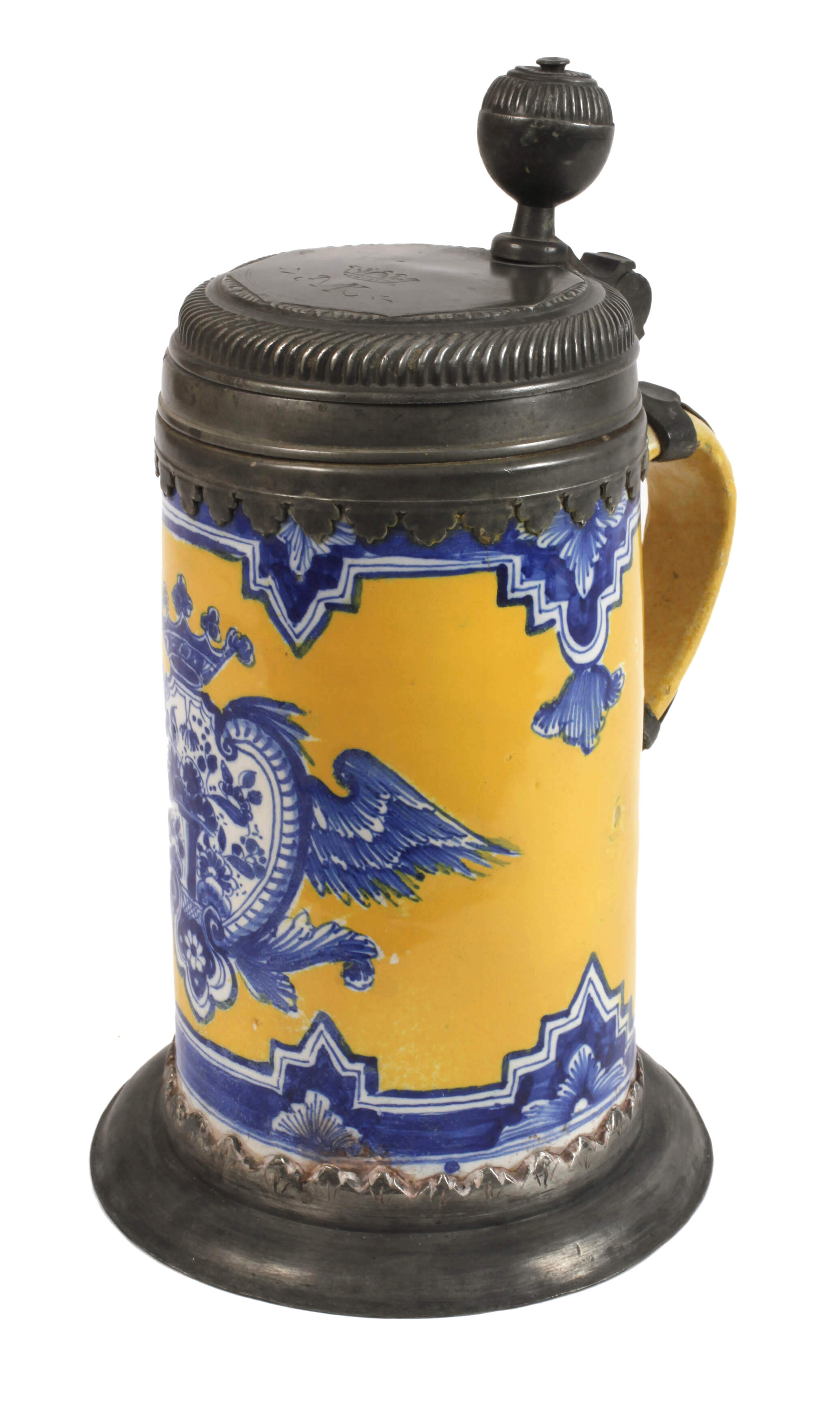 Übergroßer Berliner Fayencewalzenkrug