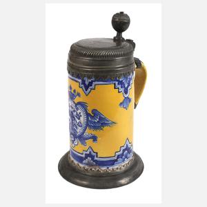 Übergroßer Berliner Fayencewalzenkrug