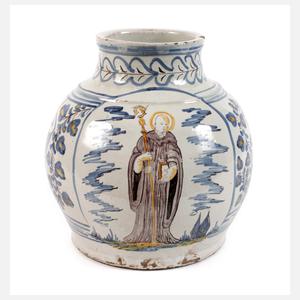 Große Majolikavase mit Bischof Neapel