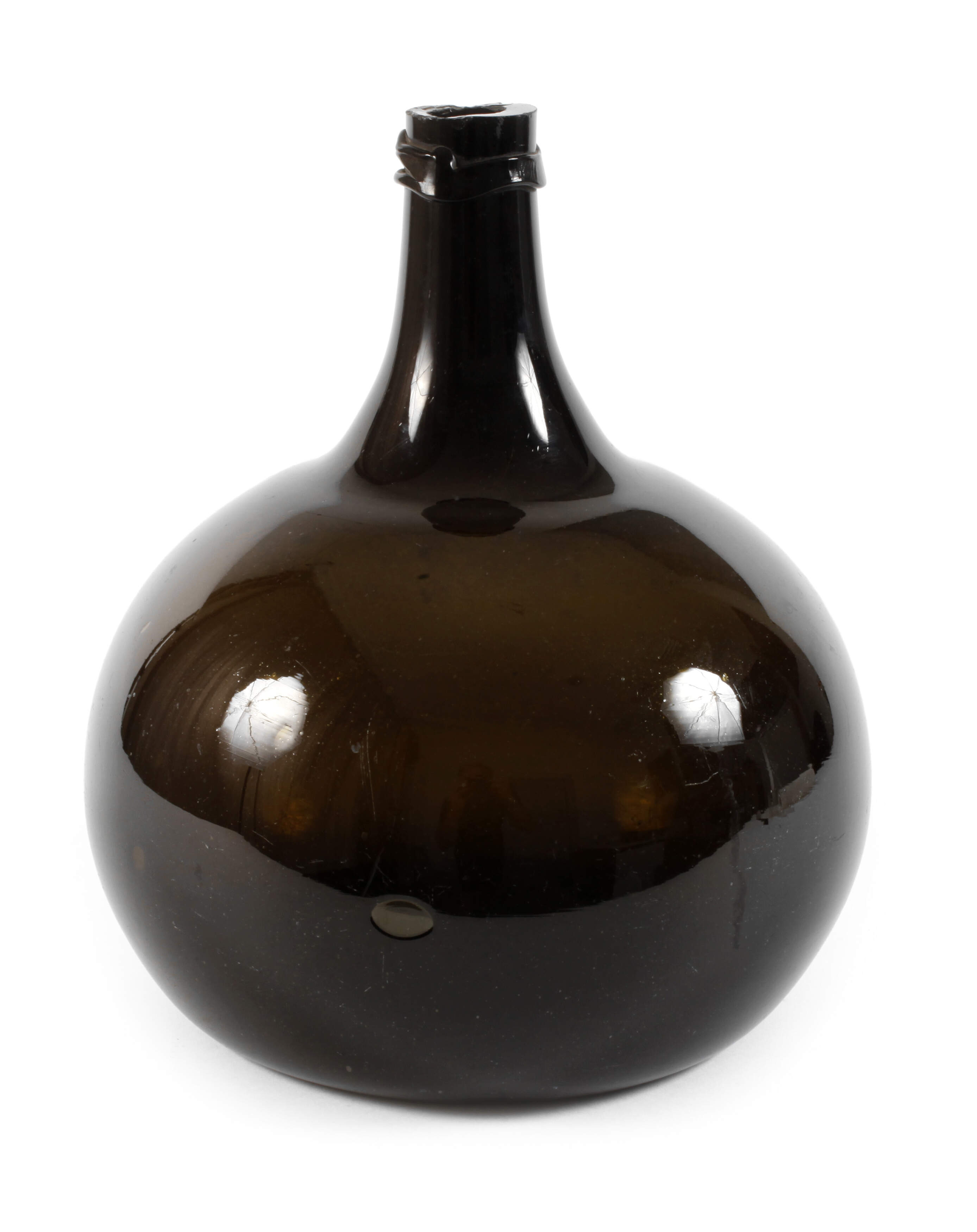 Kugelflasche aus Waldglas