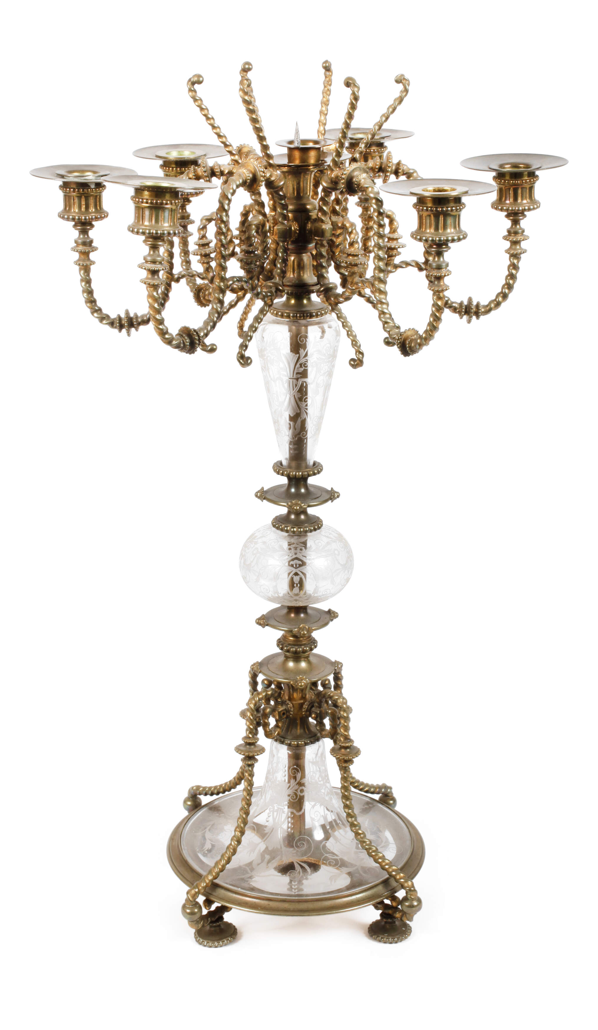 Lobmeyr Wien seltener großer Kerzenleuchter
