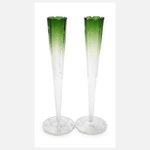 Moser Karlsbad zwei Stangenvasen