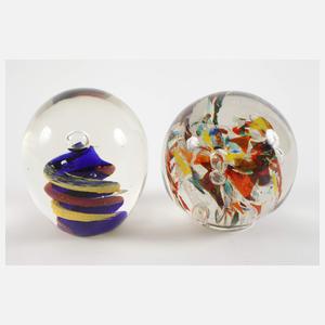 Sammlung sechs Paperweights