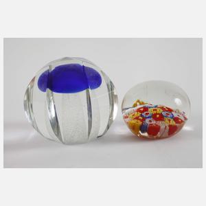 Sammlung sechs Paperweights