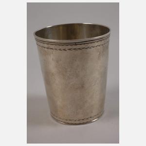 Augsburger Silberbecher mit Freimaurermotiv