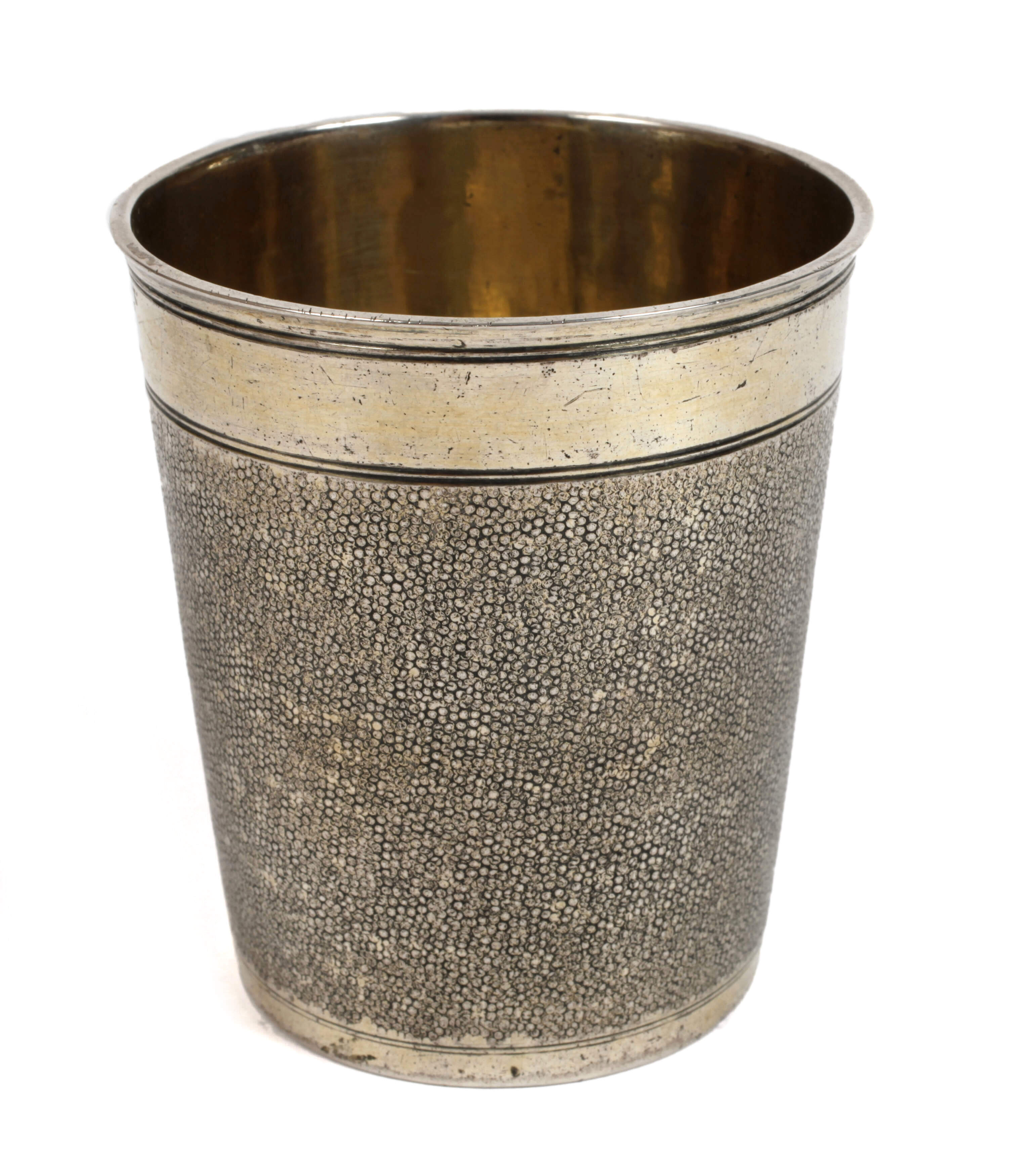 Nürnberger Vermeil Schlangenhautbecher