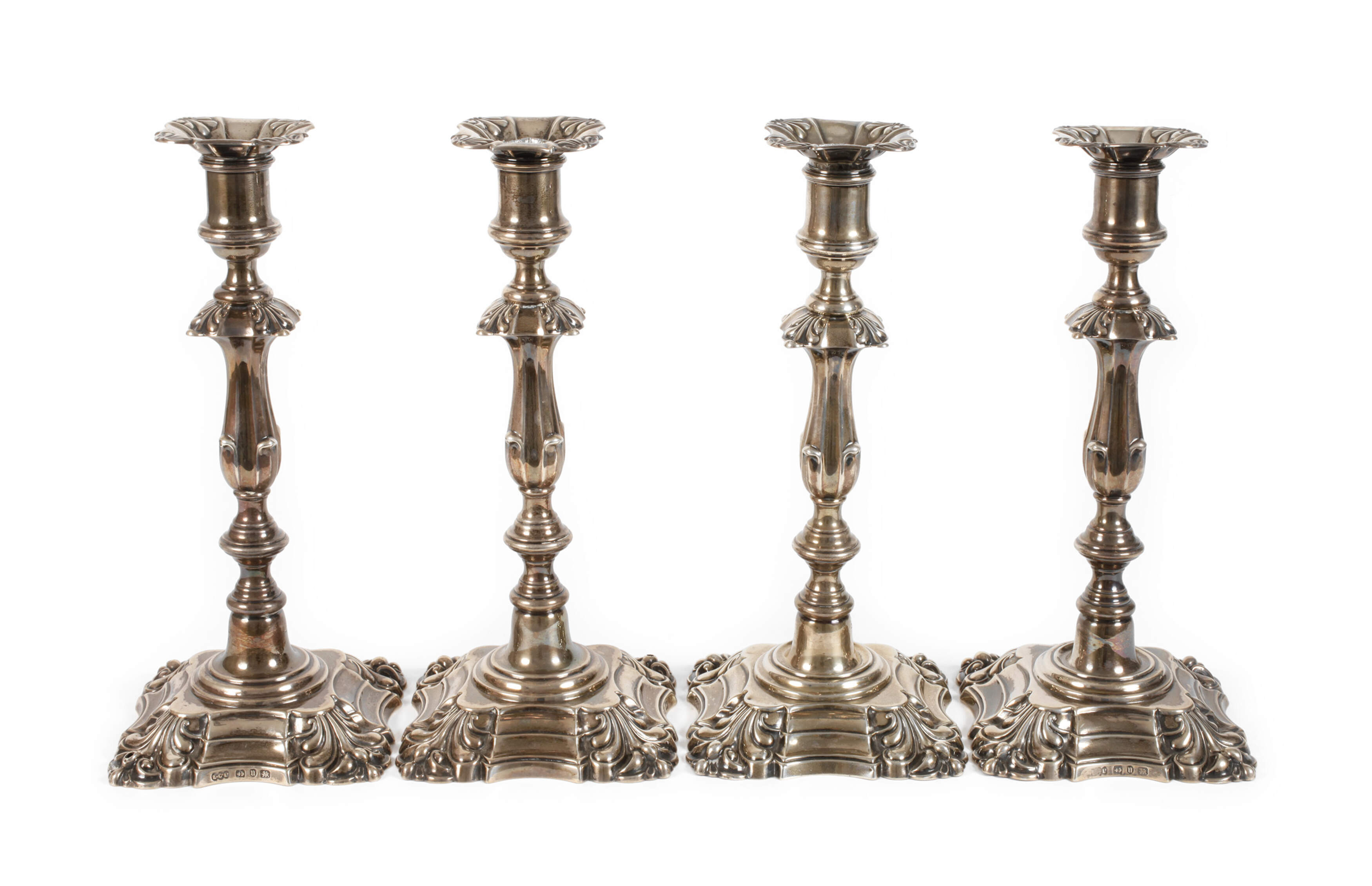 Vier Silberleuchter England