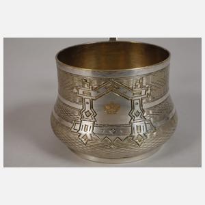 Sechs Teeglashalter aus Adelsbesitz