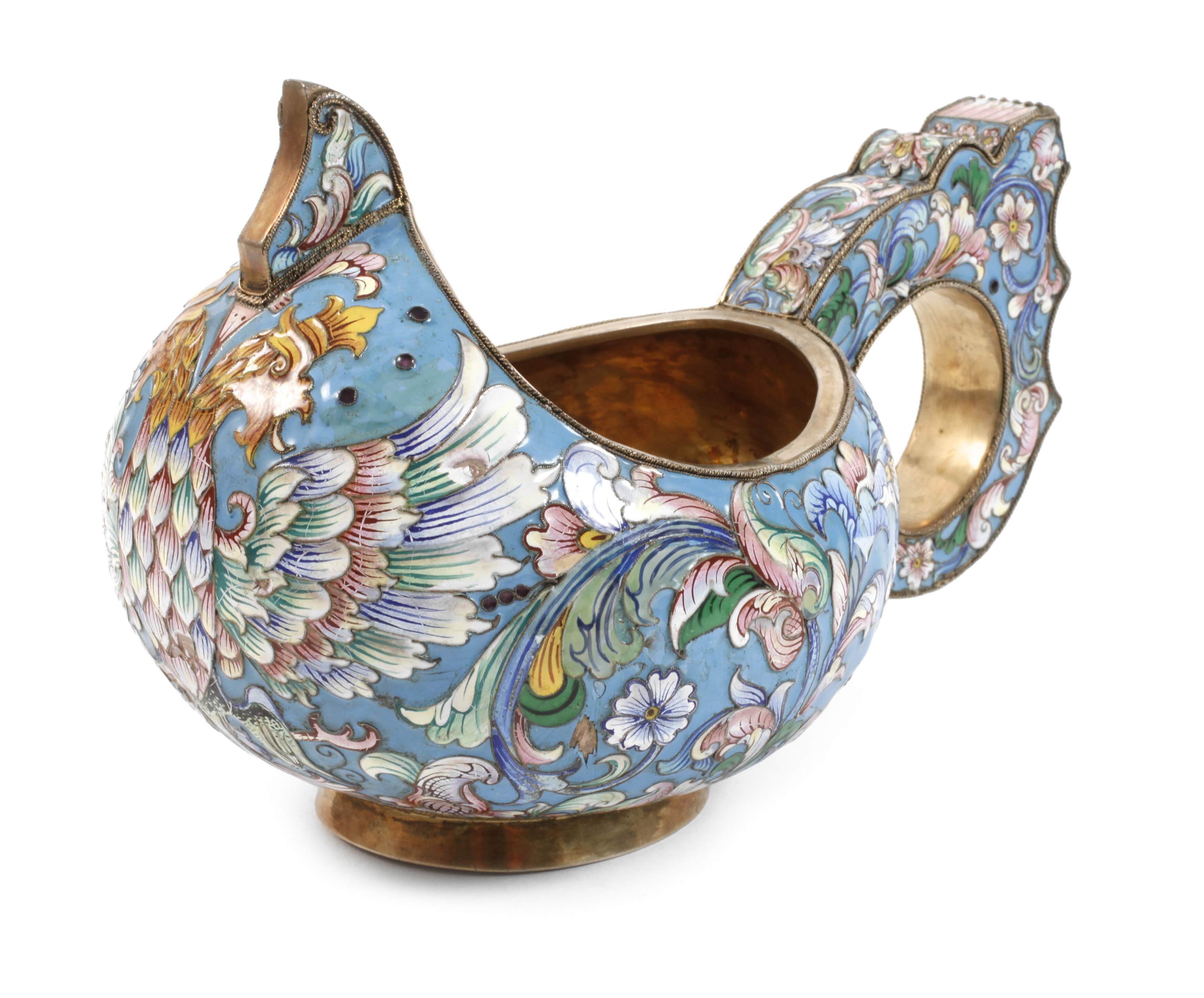 Übergroßer Kowsch Cloisonné-Technik