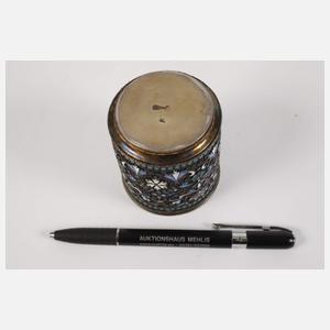 Silberbecher mit Cloisonné