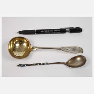 Paar russische Silberlöffel