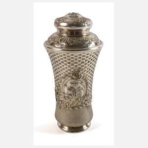 Silber Teedose aus Adelsbesitz