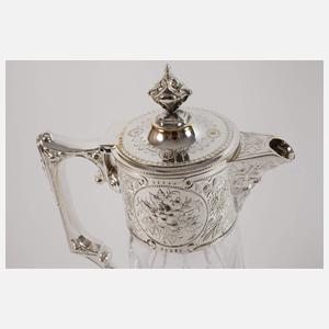 Paar Karaffen mit Silbermontierung