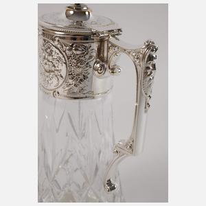 Paar Karaffen mit Silbermontierung