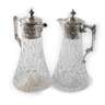 Paar Karaffen mit Silbermontierung
