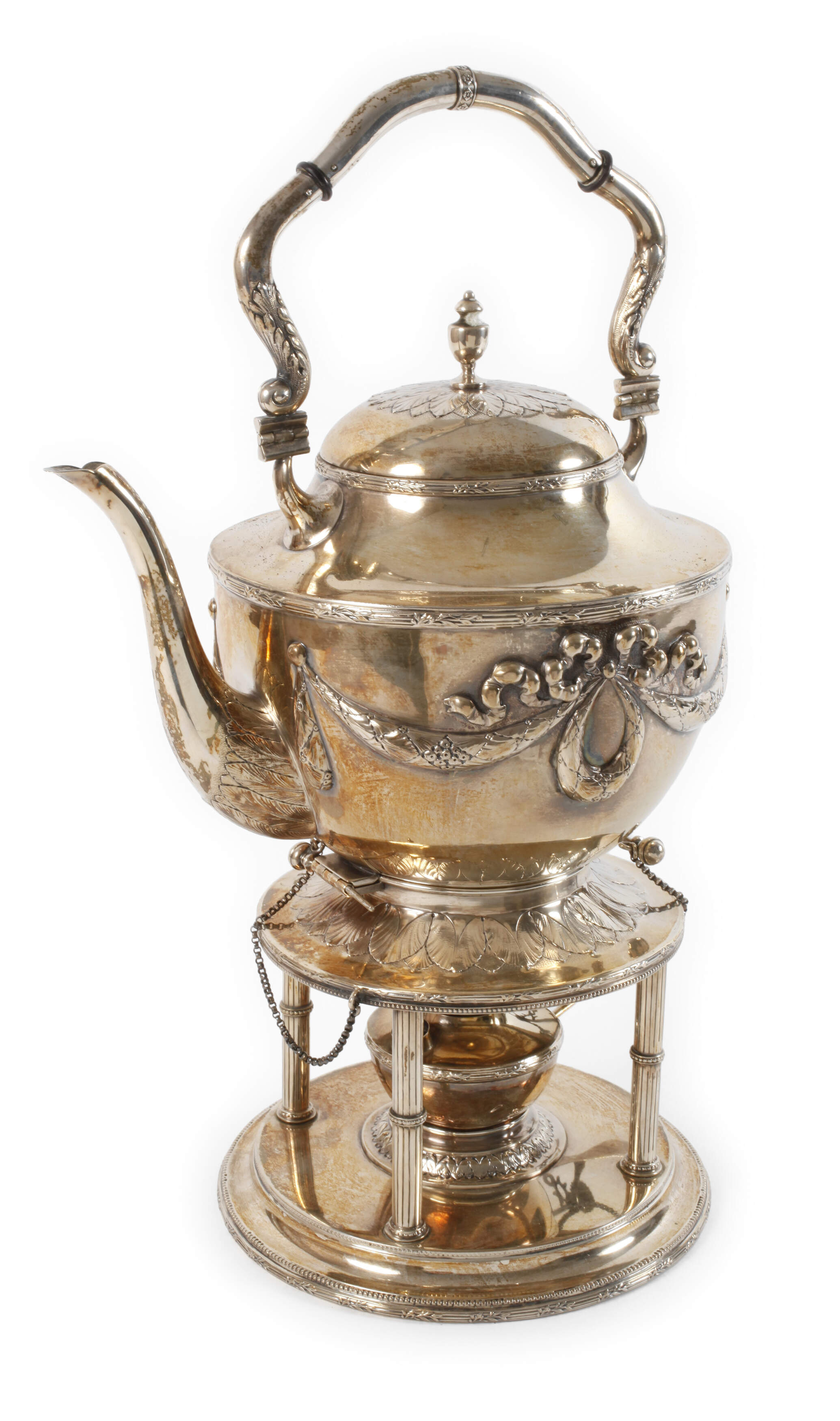 Silber Teekessel mit Rechaud