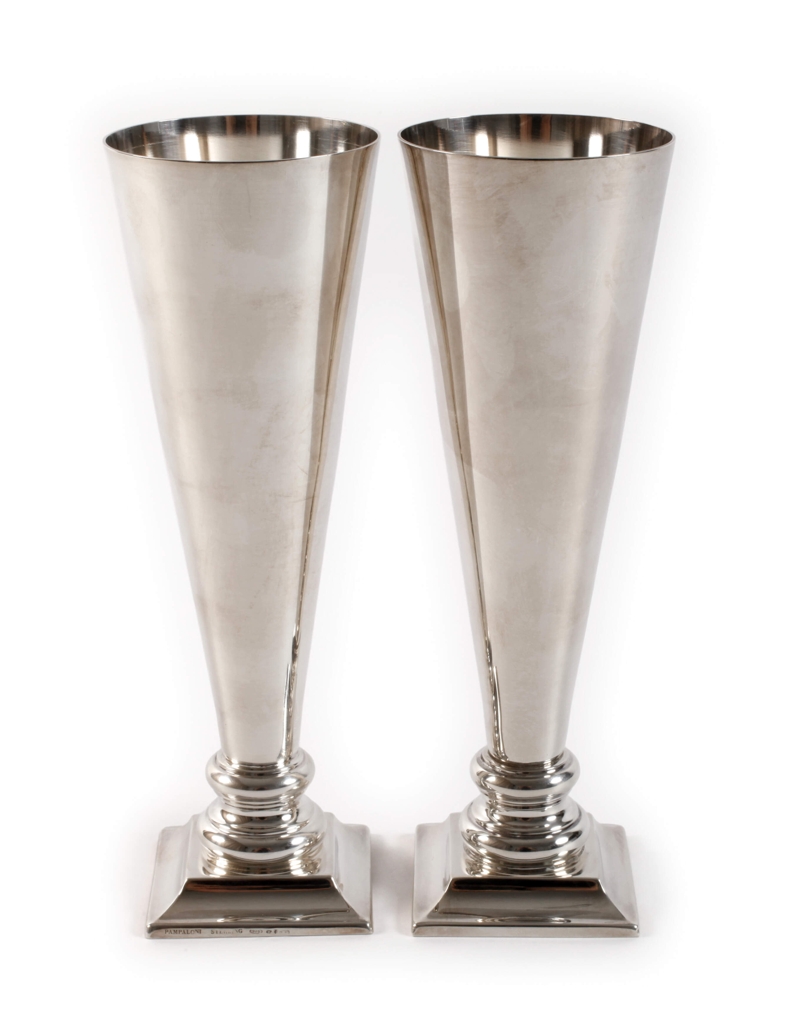 Paar Silbervasen Italien