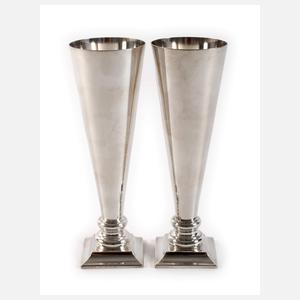 Paar Silbervasen Italien