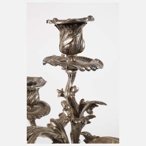 Vierflammige Bronzegirandole