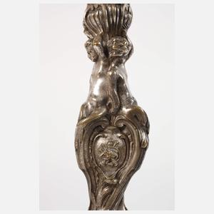 Vierflammige Bronzegirandole