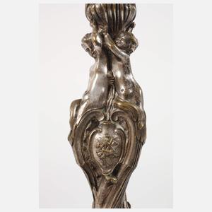 Vierflammige Bronzegirandole