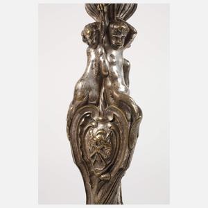 Vierflammige Bronzegirandole