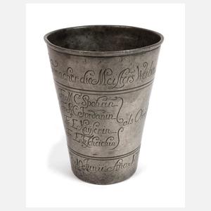 Zunftbecher der Schuhmacher