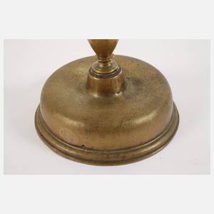 Glockenfußleuchter Messing