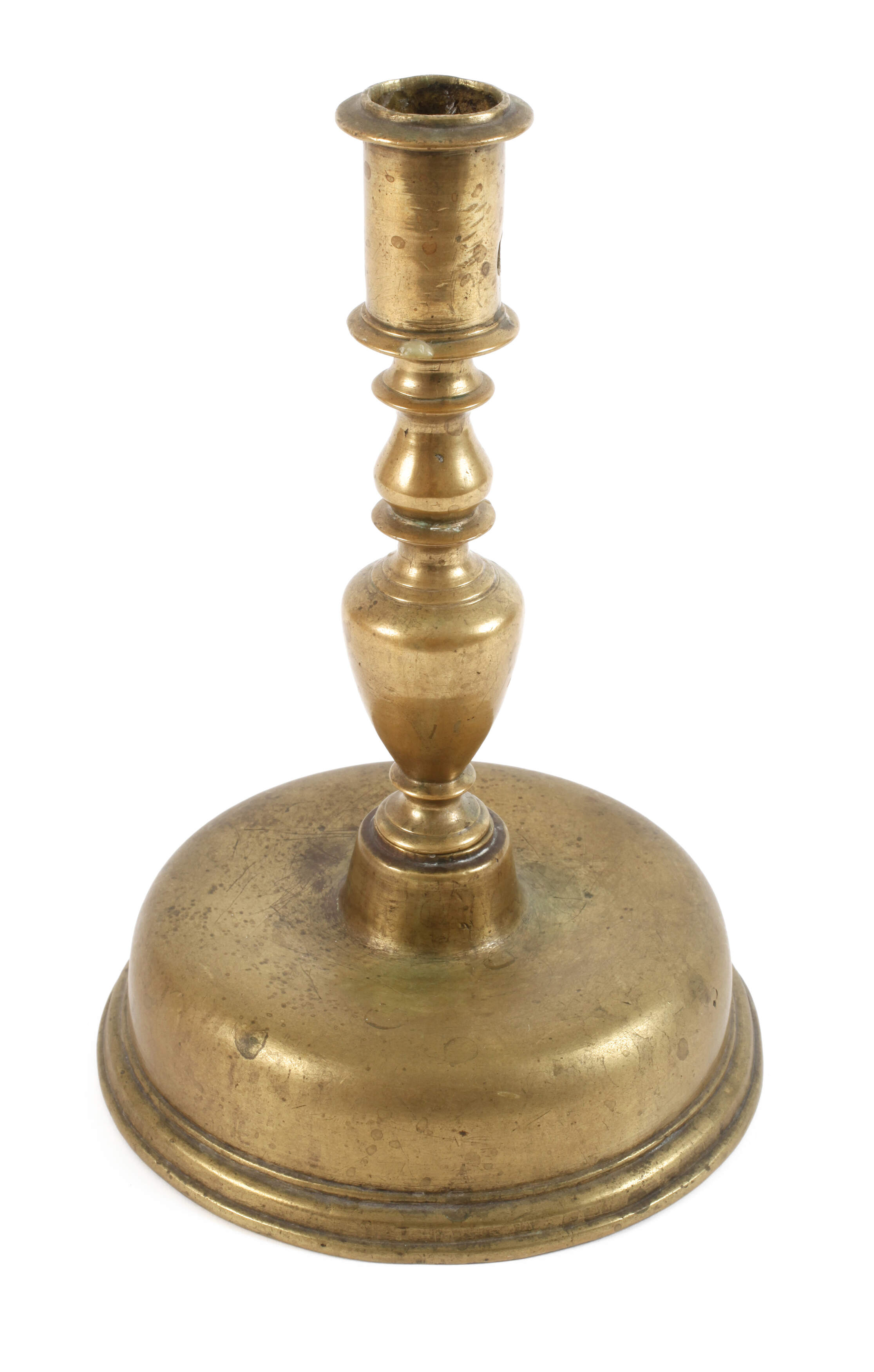 Glockenfußleuchter Messing