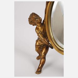 Kleiner Tischspiegel mit Putten