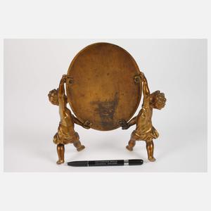 Kleiner Tischspiegel mit Putten