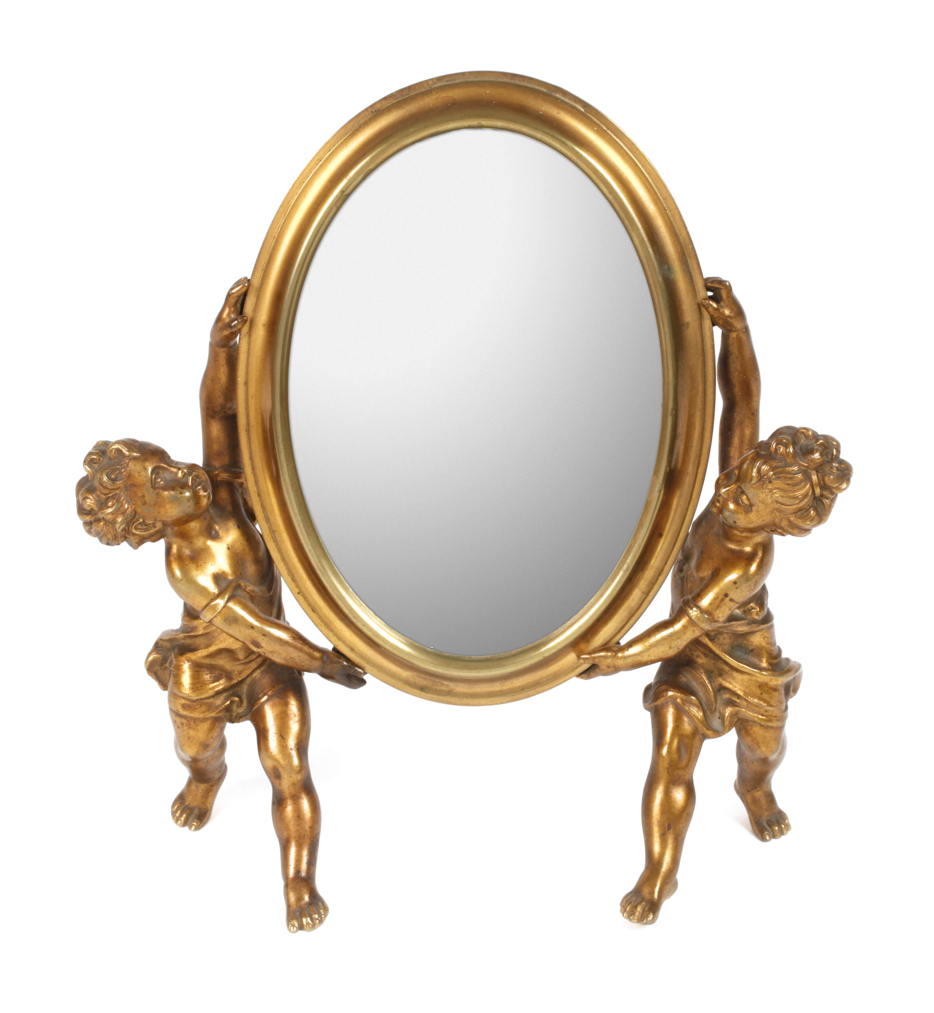 Kleiner Tischspiegel mit Putten