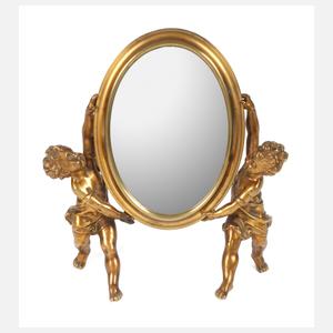 Kleiner Tischspiegel mit Putten