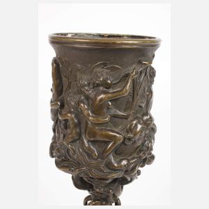 Bronzepokal mit mythologischem Fries