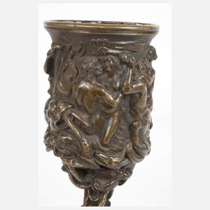 Bronzepokal mit mythologischem Fries