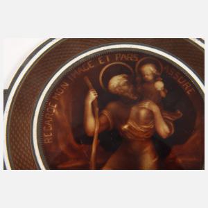 Emailleplakette Heiliger Christophorus