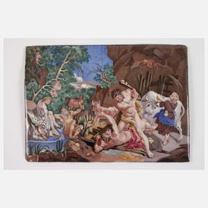 Limoges Bildplatte Herakles