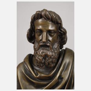 Bronze sitzender Äskulap