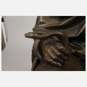 Bronze sitzender Äskulap