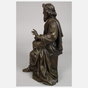 Bronze sitzender Äskulap