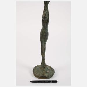 Firmin Bate, figürlicher Leuchter Jugendstil