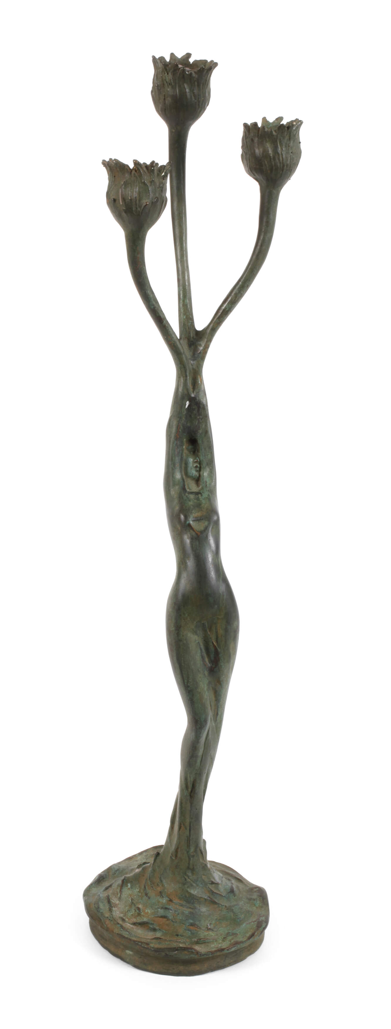 Firmin Bate, figürlicher Leuchter Jugendstil