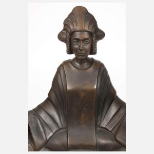 Figürliche Bronzelampe Art déco