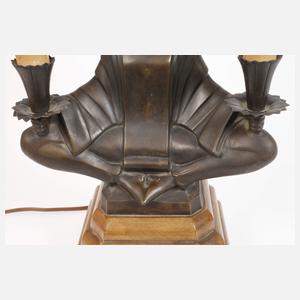 Figürliche Bronzelampe Art déco