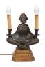 Figürliche Bronzelampe Art déco