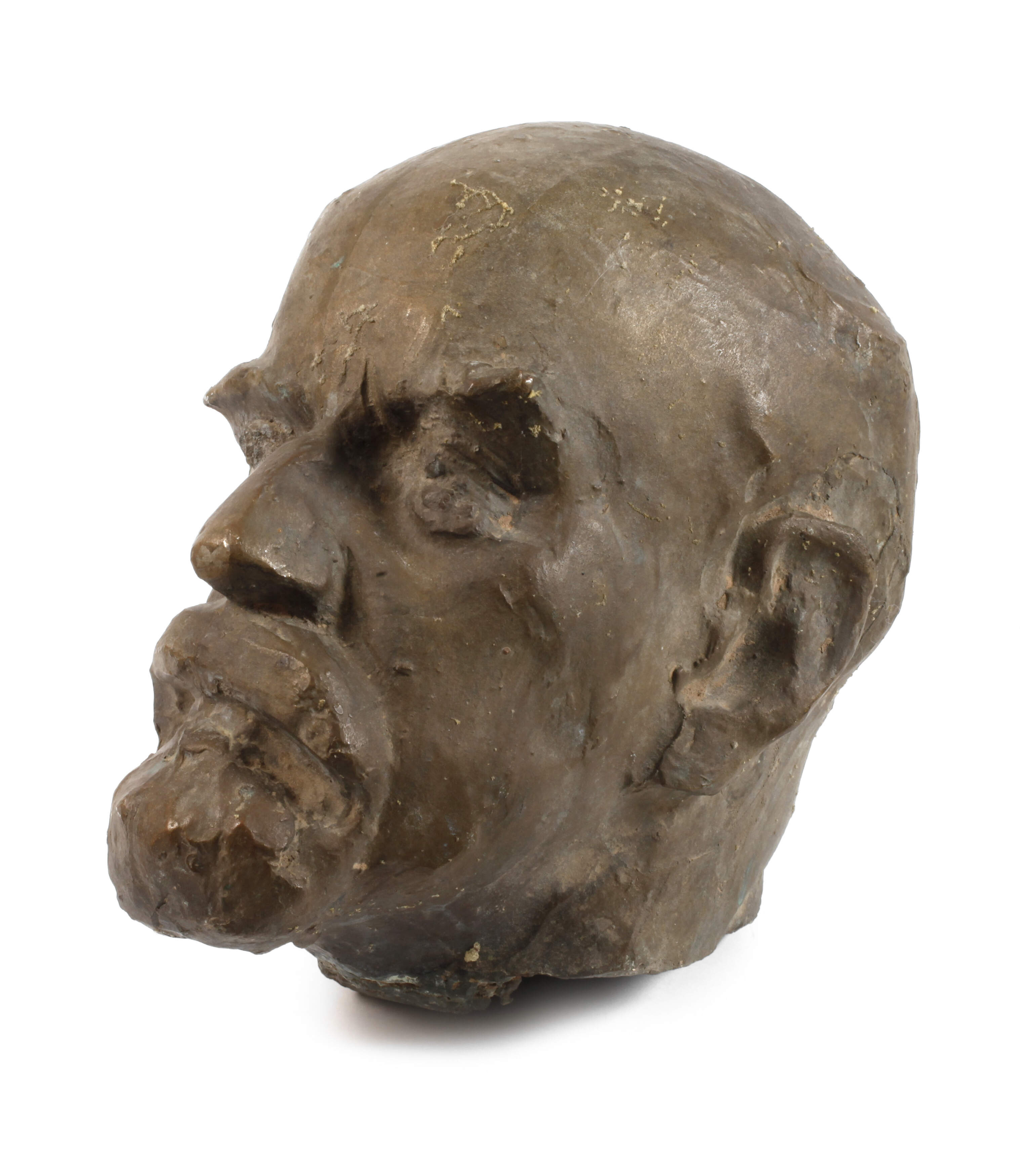 Kopfstück Lenin Bronze